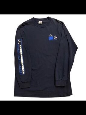 Cruel Girl Jeans XL Y2K Navy Long Sleeve Graphic Shirt 98 Logo Top